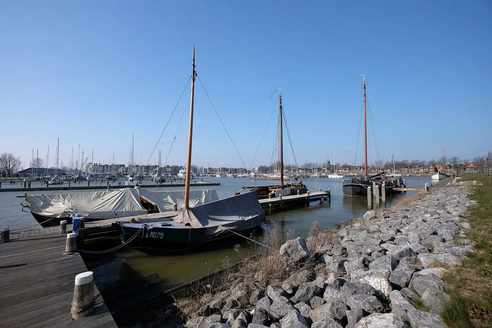Haven en stadsbeeld van Hoorn in Noord-Holland